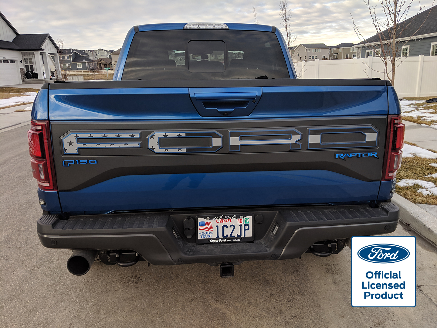 thumbnail image 2 of American Flag Subdued Tailgate Letters Decals For 2018 Ford Raptor – Rocky Mountain Graphics 2 of 6