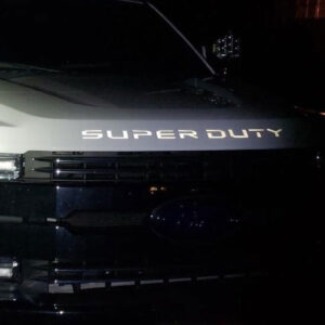 2017-2021 Ford Super Duty Reflective Hood Letters Vinyl Decals Inserts