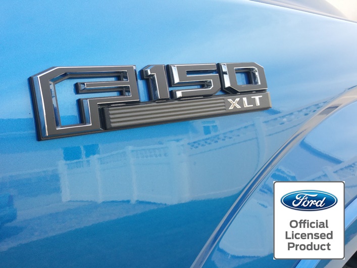 2015-2018 Ford F150 F-150 Side Emblem 2Pcs Set Overlay Decal Satin Matte Chrome