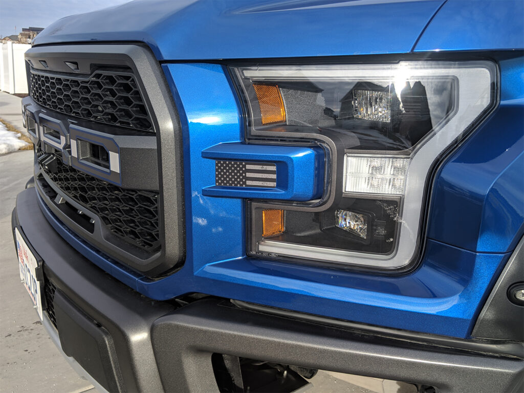 2017-2020 Ford Raptor Subdued Flag Grille/Headlight Insert - Rocky