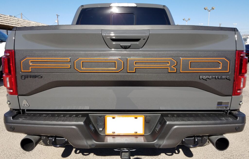 20172020 Ford Raptor Tailgate Letters Outlines Rocky Mountain Graphics