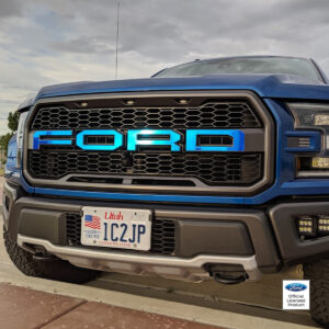 2017-2020 Ford Raptor Colored Chrome Grille Letter Decals