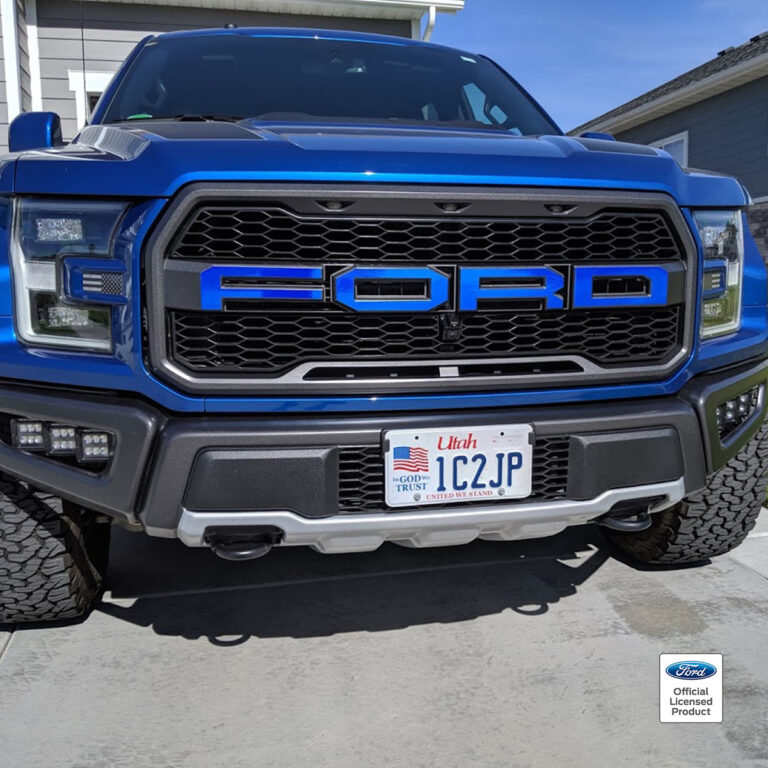 2017-2020 Ford Raptor Colored Chrome Grille Letter Decals - Rocky ...