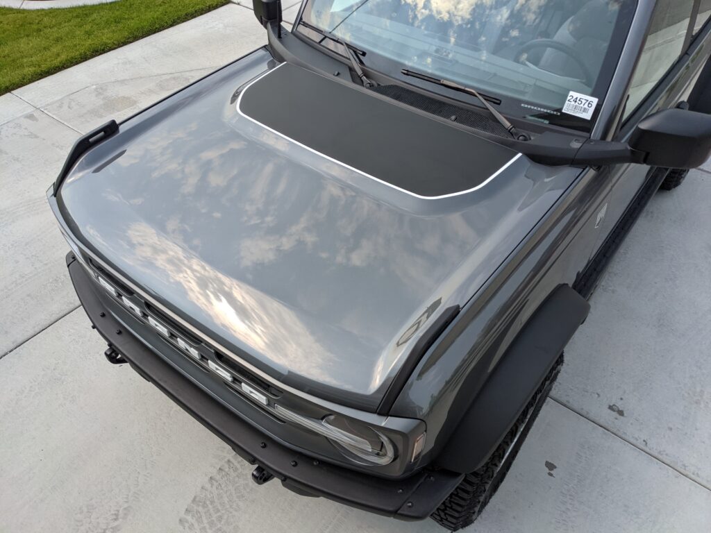 2021 Ford Bronco Hood Graphic With Outline Vinyl Decal Full Size Bronco ...