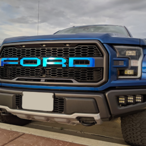 2017-2020 Ford Raptor Colored Chrome Grille Letter Decals