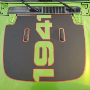 2018-2026 1941 Jeep Wrangler/Gladiator Sport Hood with Outline Vinyl Graphics