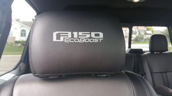 F-150 Headrest decals with F-150 Ecoboost logo