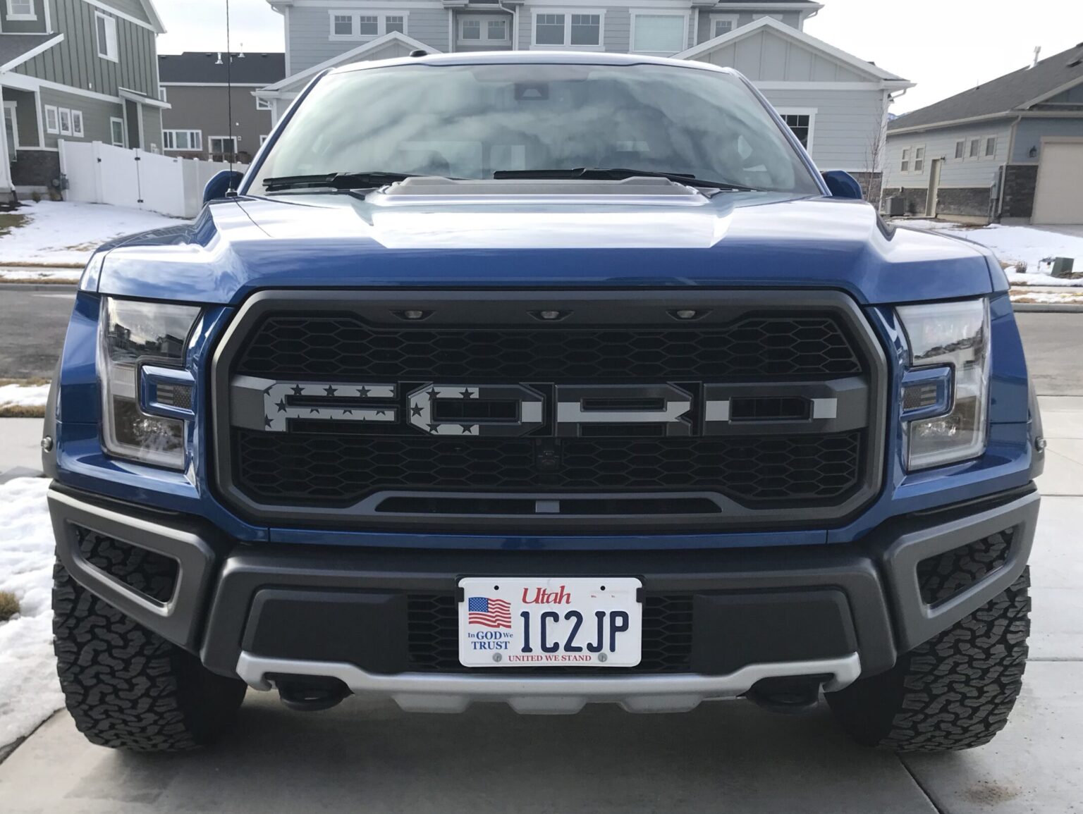2018 Ford Raptor American Flag Subdued Tailgate Letters Vinyl