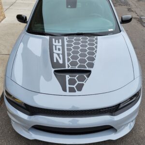 Fits 2015-2024 Dodge Charger GT/RT Hood Stripe Vinyl Decal - Honey Side 392