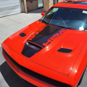 Fits 2019-2024 Dodge Challenger Hood Stripe Vinyl Decal Graphics Edge Hemi