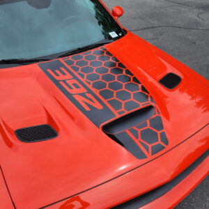 Fits 2019-2024 Dodge Challenger Hood Stripe Vinyl Decal Honey Side 392