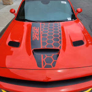 Fits 2019-2024 Dodge Challenger Hood Stripe Vinyl Decal Honey Side 392 Scat Pack