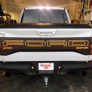 2017-2020 Reflective Ford Raptor Tailgate Letter Outline Decals