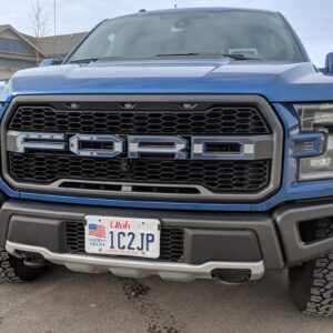 2017-2020 Ford Raptor Subdued Flag Grille Letters w/ Outlines