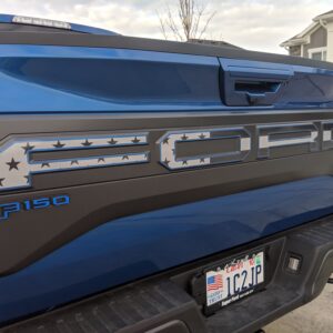 2017-2020 Ford Raptor Subdued Flag Tailgate Letters w/ Outlines