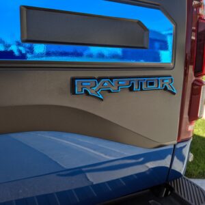2021-2026 Ford Raptor Tailgate Emblem Overlay Vinyl Decal OUTLINE