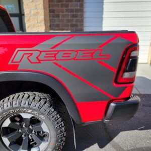 2019-2026 Ram 1500 Rebel Bed Graphics with Rebel decals