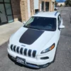 2014-2020 Jeep Cherokee Center Hood Stripe Plain Graphic Vinyl Stickers - Image 2