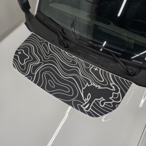 fits 2021-2025 Ford Bronco Hood Side Pony Topographical decal