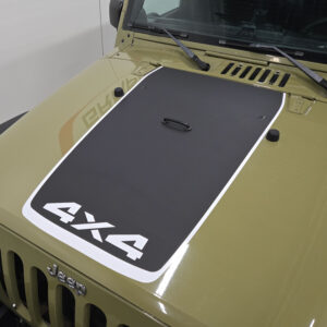 2007-2018 Jeep JK Wrangler Hood Stripe 4X4 V2 Vinyl Graphics Sticker