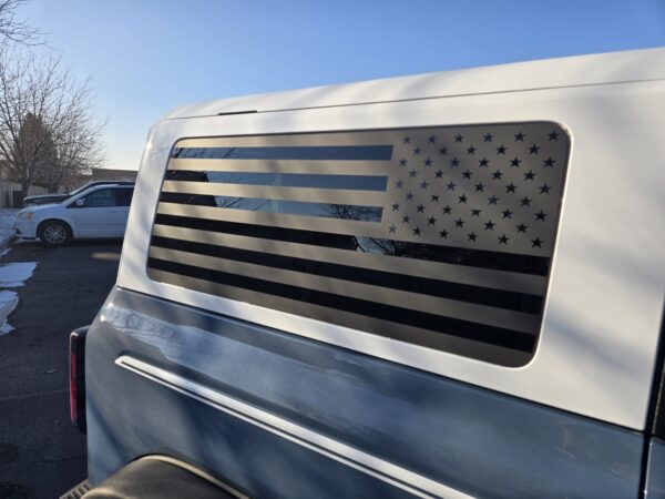 fits 2021-2024 2 Door Ford Bronco Window American Flag Decal