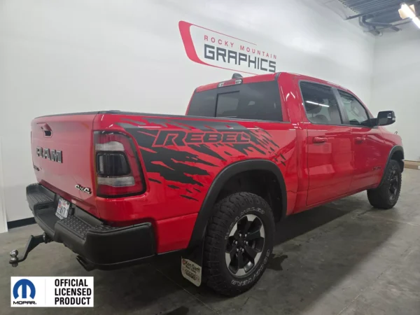 Fits 2019-2024 Dodge Ram Rebel Bed Splash With Rebel Decals Graphics Stickers