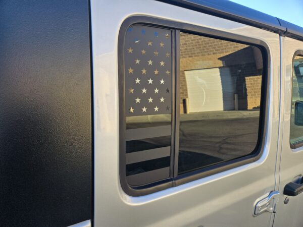 2020-2025 Jeep Gladiator Side Rear Window American Flag Decal