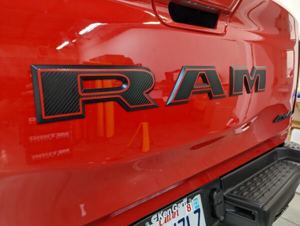 2025 Ram RHO Ram Tailgate Emblem Overlay Decal with Outlines