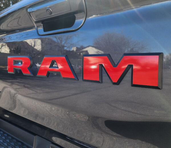 2025 Ram RHO Tailgate Ram Emblem Overlay Vinyl Decals