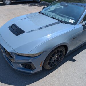 Fits 2024-2025 Ford Mustang Hood Spears Faded - Vinyl Decals