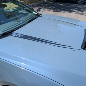 Fits 2024-2025 Ford Mustang GT Hood Spears Faded - Vinyl Decals