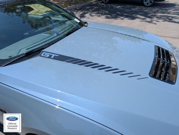 Fits 2024-2025 Ford Mustang GT Hood Spears Faded - Vinyl Decals