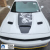 Fits 2019-2024 Dodge Challenger Hood Decal Angry Bee Graphics Sticker Decal - Image 4