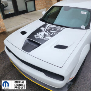 Fits 2019-2024 Dodge Challenger Hood Decal Angry Bee Graphics Sticker Decal