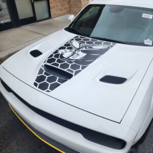 Fits 2019-2024 Dodge Challenger Hood Decal Scat Pack Bee W Honey Graphics Vinyl Sticker Decal