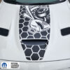 Fits 2019-2024 Dodge Challenger Hood Decal Angry Bee W Honey Graphics Sticker Decal - Image 4