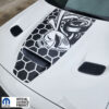 Fits 2019-2024 Dodge Challenger Hood Decal Angry Bee W Honey Graphics Sticker Decal - Image 2