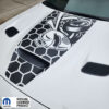 Fits 2019-2024 Dodge Challenger Hood Decal Angry Bee W Honey Graphics Sticker Decal - Image 3