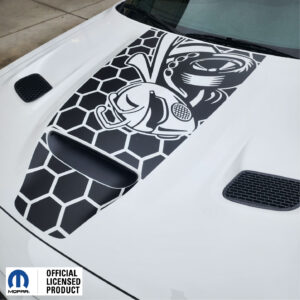 Fits 2019-2024 Dodge Challenger Hood Decal Angry Bee W Honey Graphics Sticker Decal