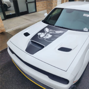 Fits 2019-2024 Dodge Challenger Hood Decal Scat Pack Bee Graphics Sticker Decal