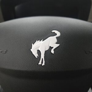 Fits 2021-2026 Ford Bronco Sport Horse Steering Wheel Vinyl Decal Overlay Sticker