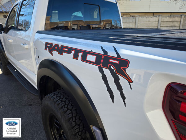 Raptor R Graphics 2021-2026 Ford f150 Raptor Bed Graphics Slash with outlines Graphic ...