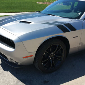 Fits 2015-2024 Dodge Challenger Hood To Fender Hash Stripes Decals Vinyl Graphic