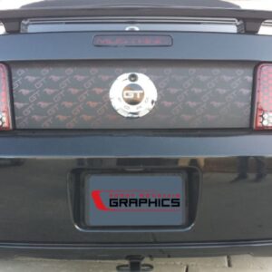 2010-2014 Mustang Rear Decklid Blackout Decal with GT and Pony logos