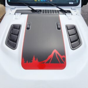 2018-2025 Jeep JL/JT Wrangler/Gladiator Rubicon Gladiator Hood Stripe Mountain