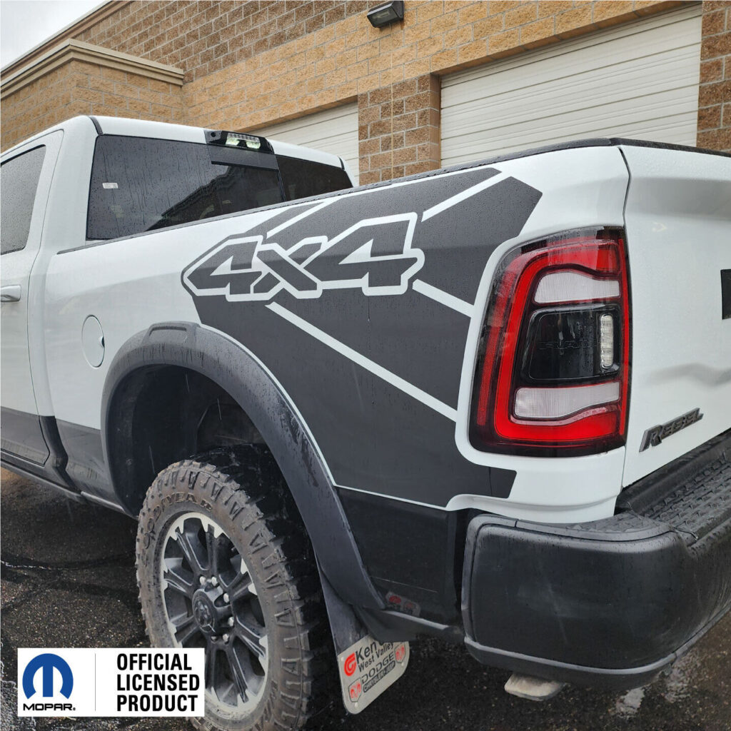 Dually Graphics 2023-2026 2500/3500 Ram Bed Graphics with 4x4 Vinyl Decals - Rocky ...