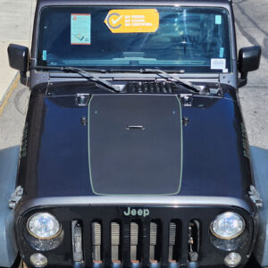 thumbnail image 2 of 2x Jeep Wrangler Hood Decals Graphics Stickers JK 2007-2018 – Black Silver, UV Protected, Made In USA 2 of 5